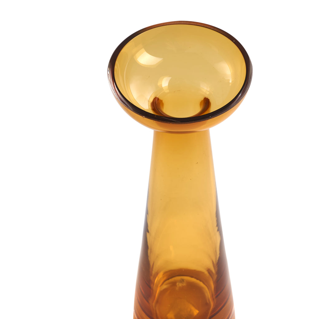 Slim Amber Glass Vase