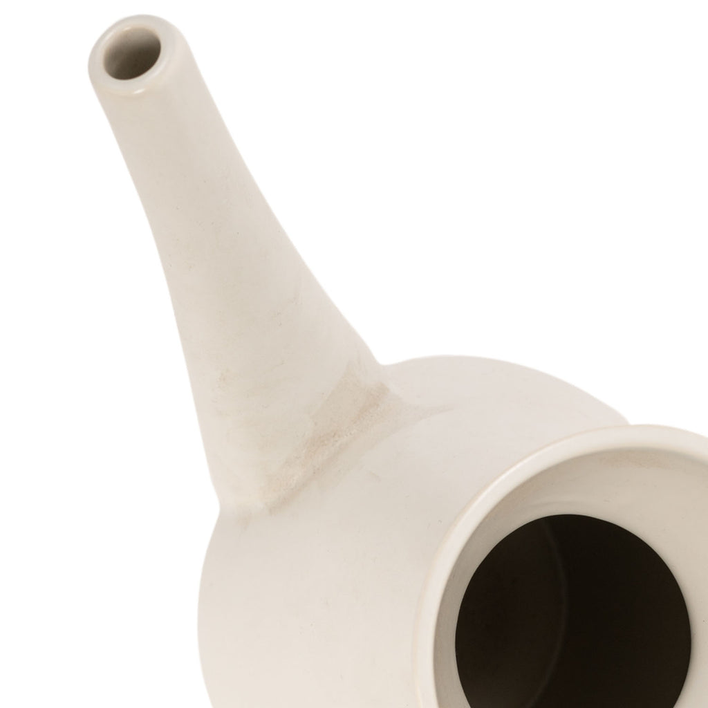 White Ceramic Long Spout Teapot