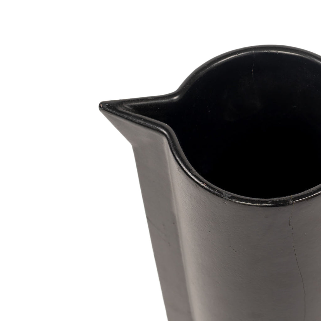 Black Minimalist Cylinder Ceramic Pitcher (A+D)