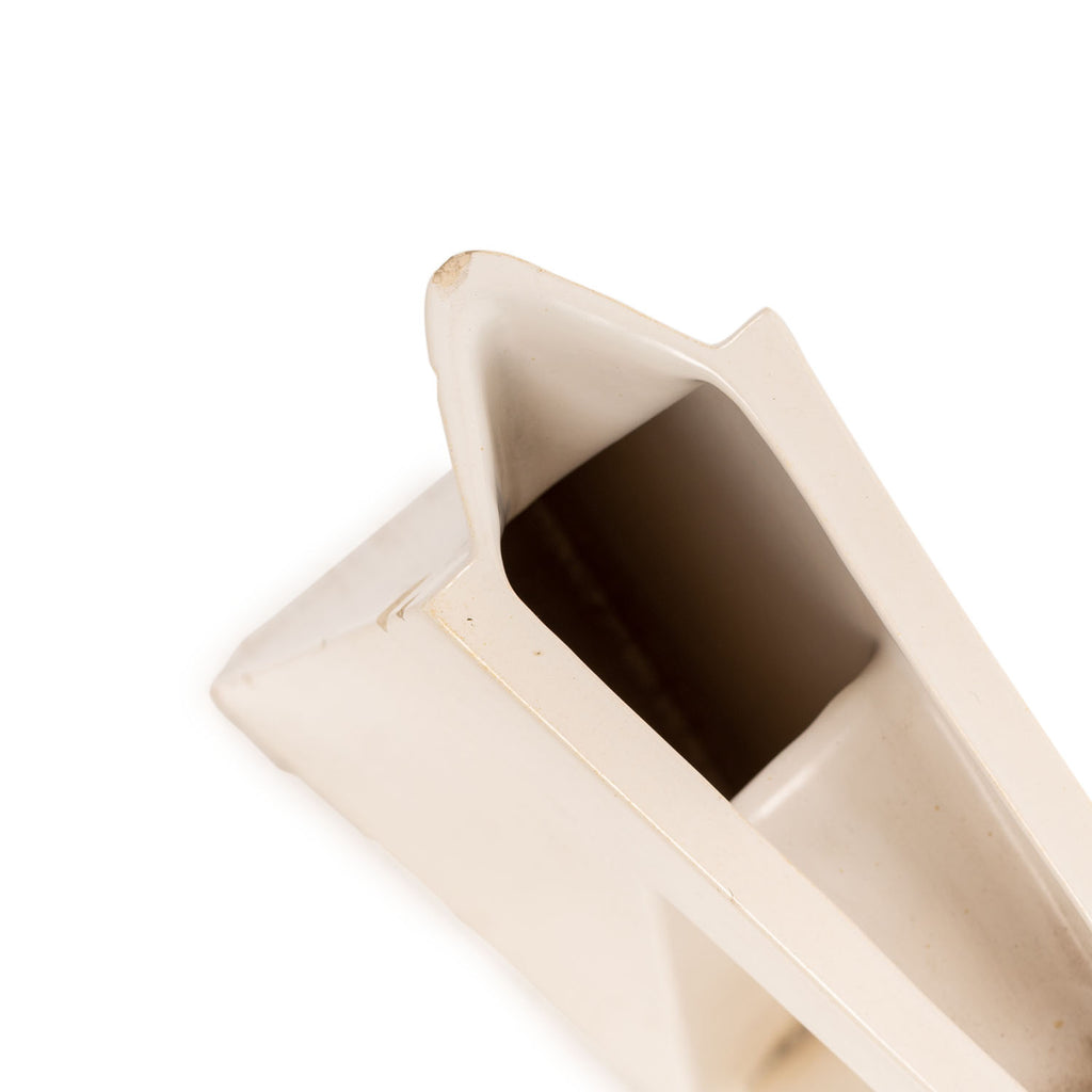 White Minimal Rectangle Ceramic Pitcher