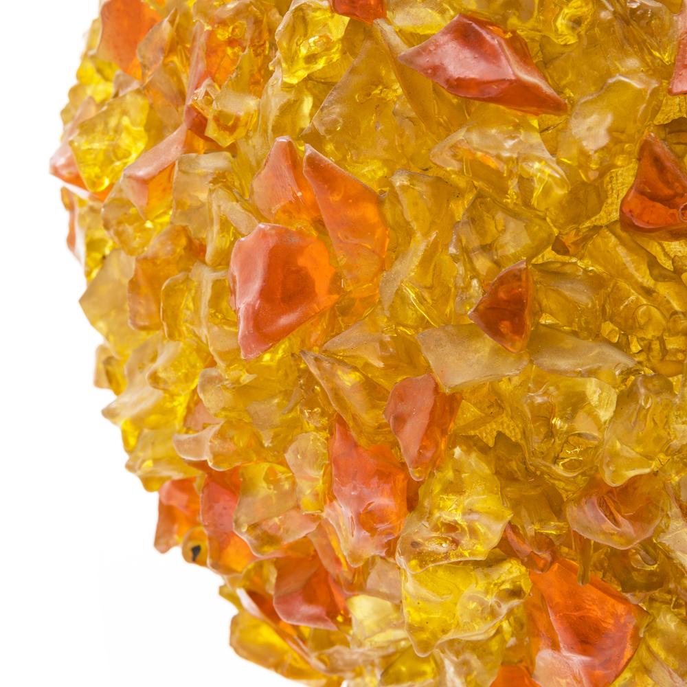 Orange Hanging Molten Ball Lamp