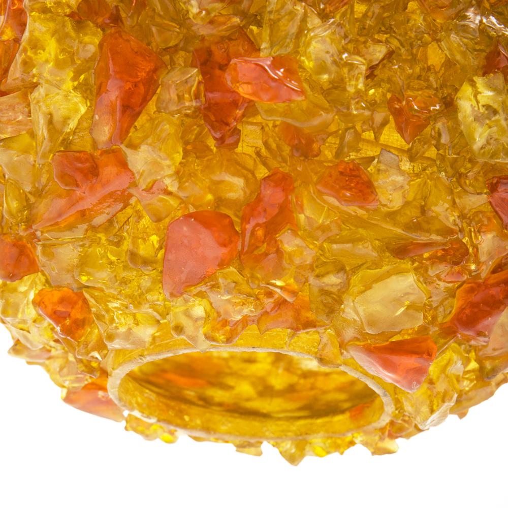 Orange Hanging Molten Ball Lamp