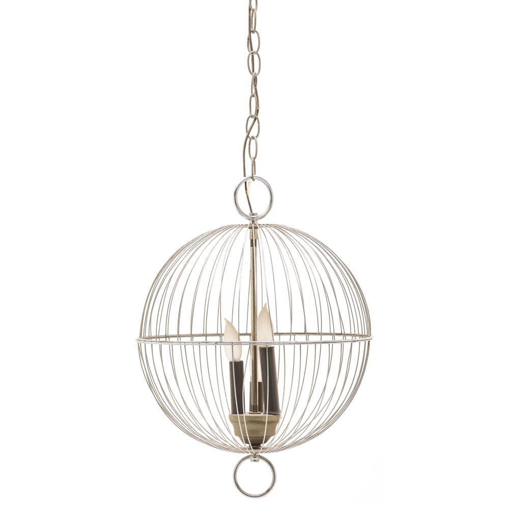 Silver Metal Wire Ball Hanging Pendant