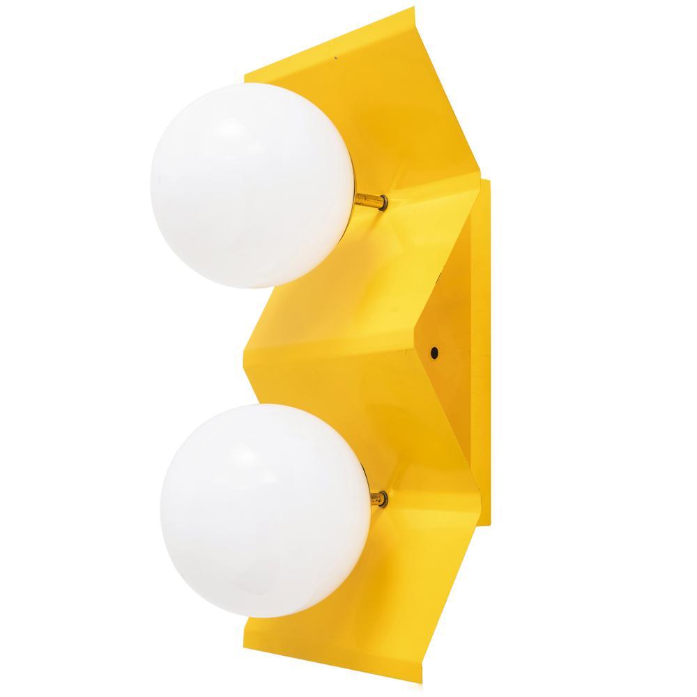 Yellow Zig Zag Wall Sconce