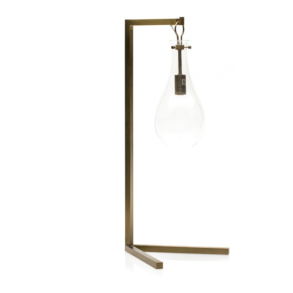 Bronze Table Lamp with Large Bulb