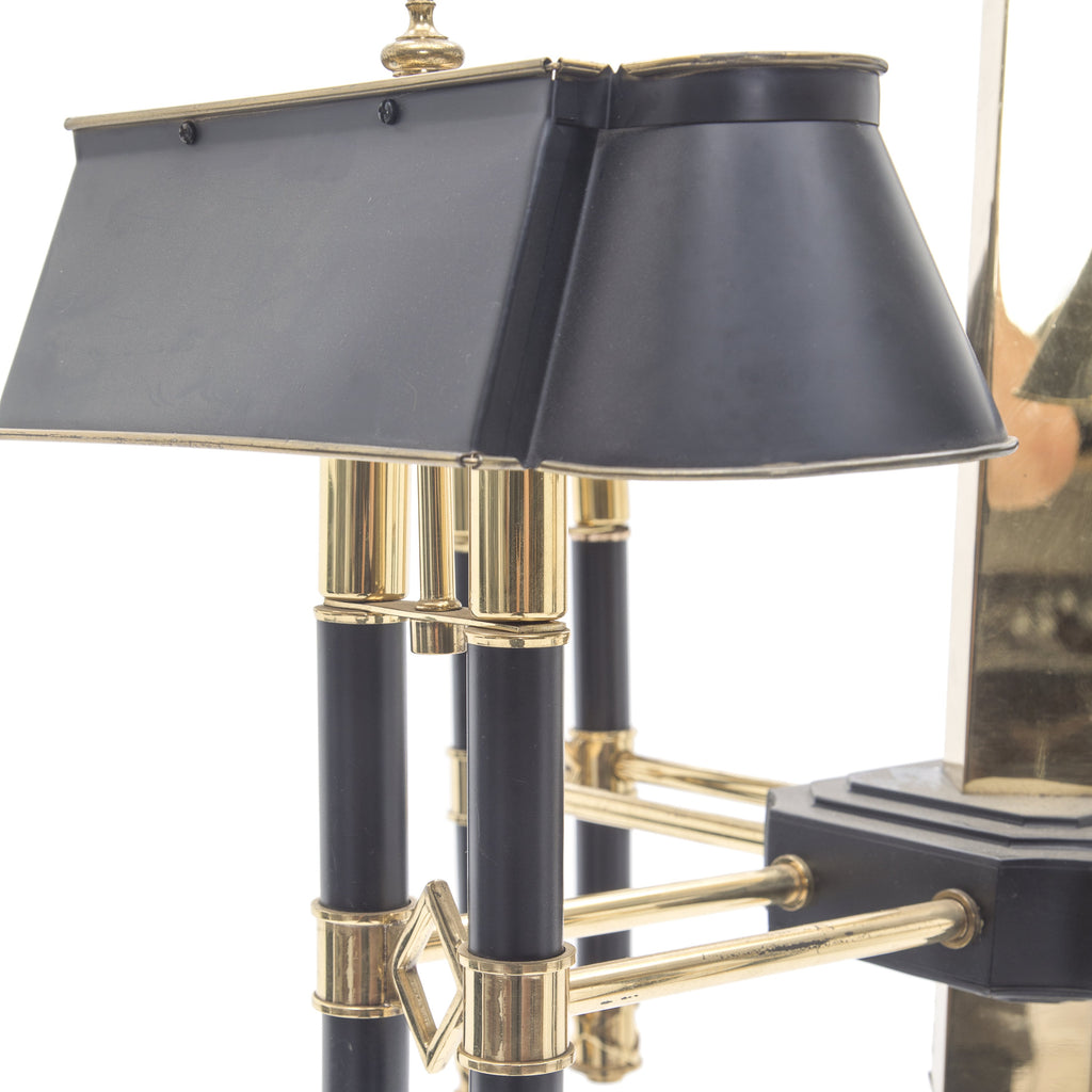 Black & Gold 4-Shade Chandelier