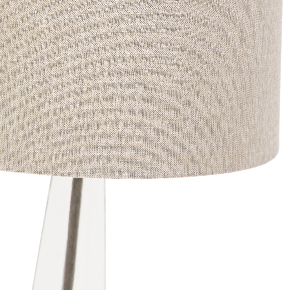 Lucite Wood Table Lamp