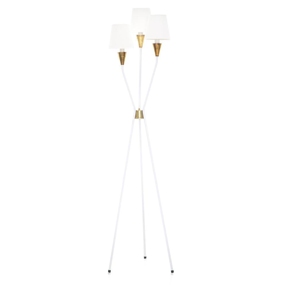 Three Shade Mid Century Floor Lamp