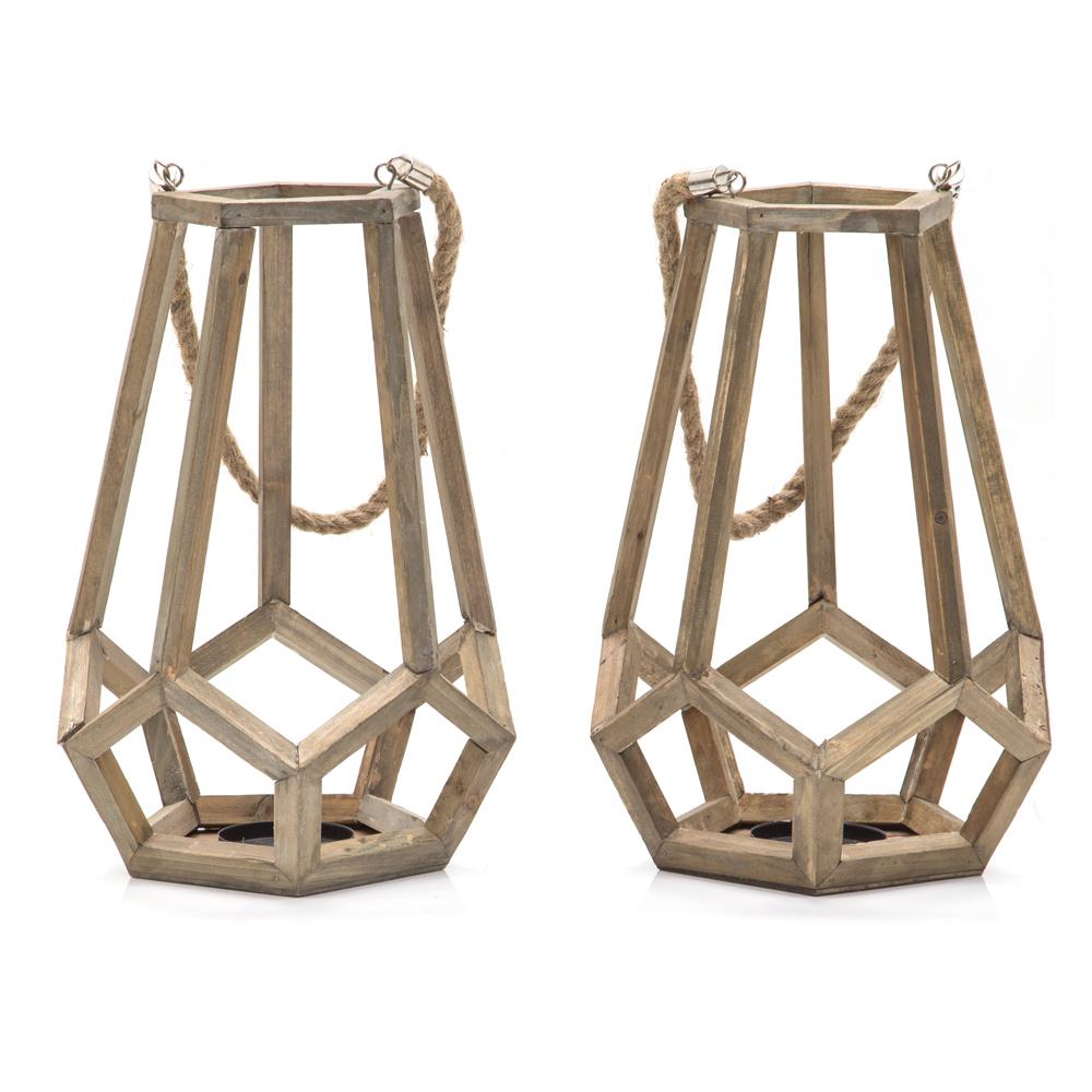 Rustic Wood Lantern (A+D)
