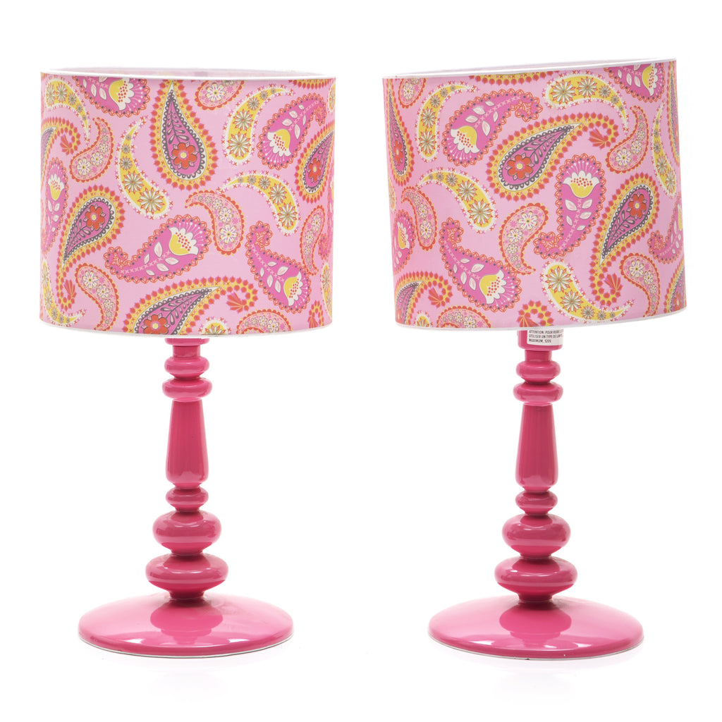Pink Spindle Table Lamp