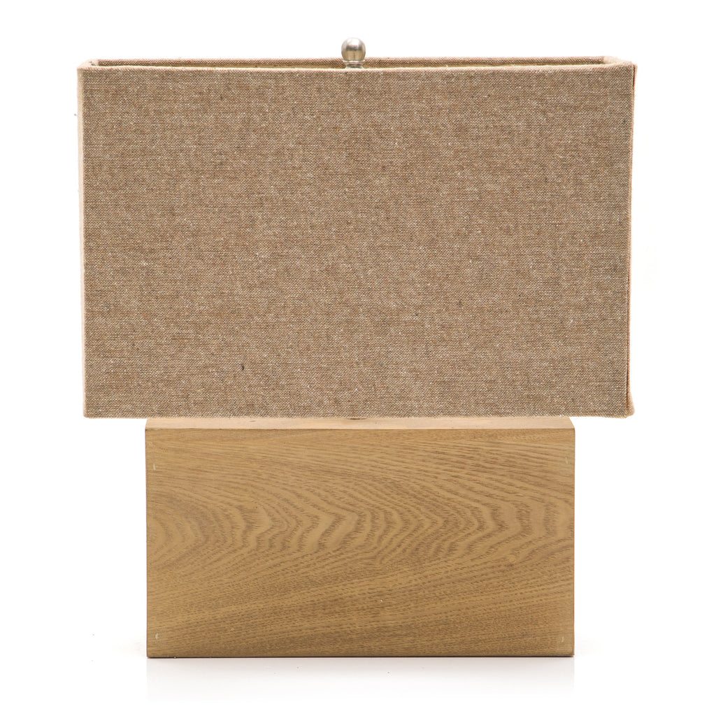Wood Rectangle Table Lamp