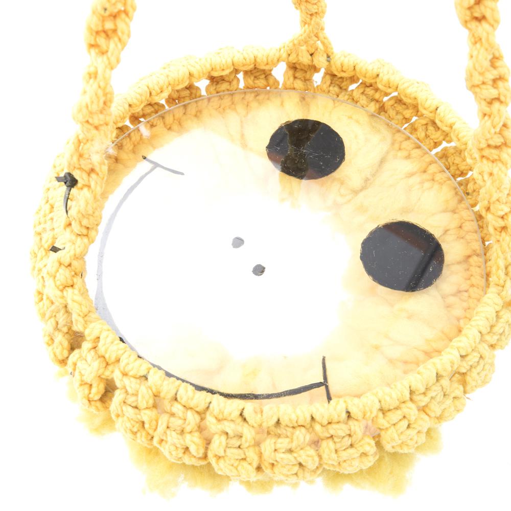Yellow Macrame Hanging Shelf