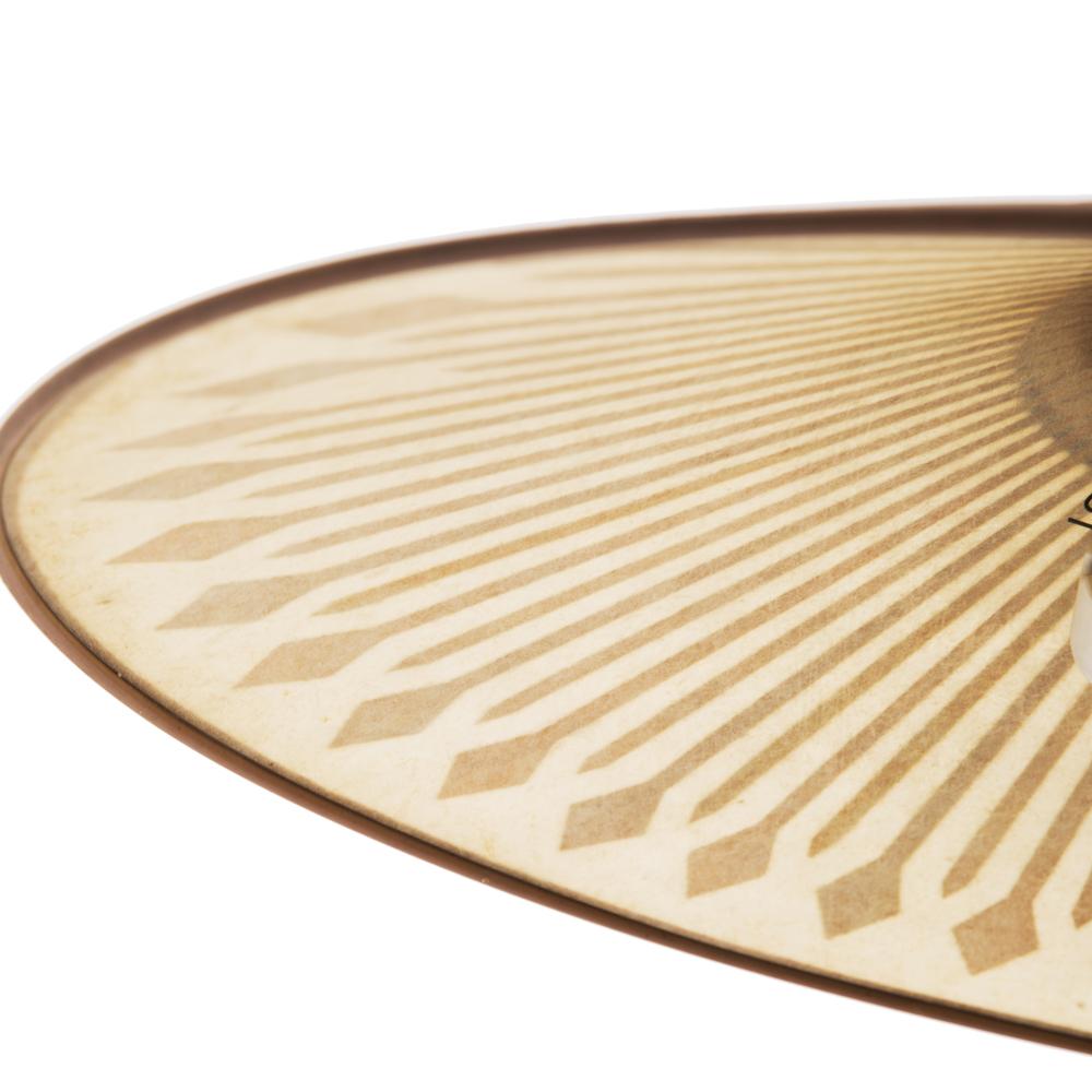 Tan 1950s Saucer Pendant Lamp