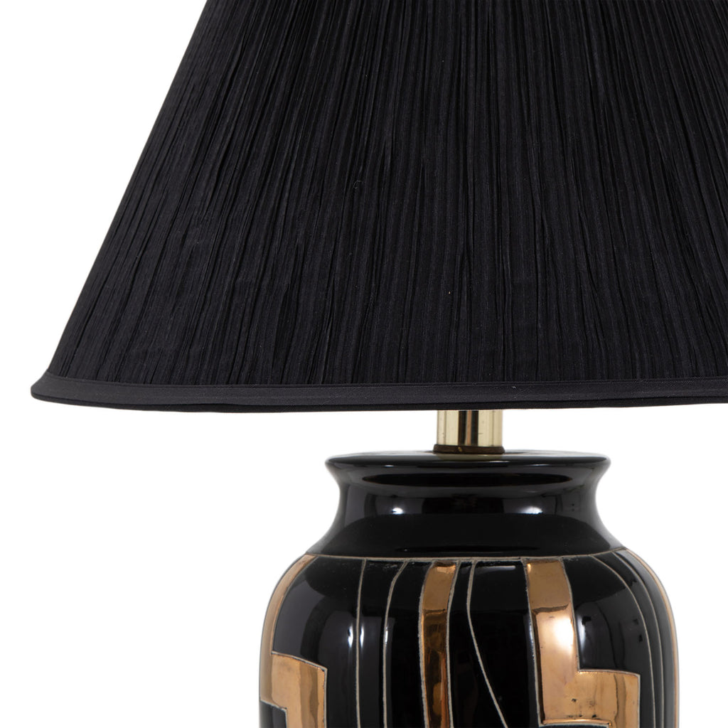 Black Art Deco Table Lamp