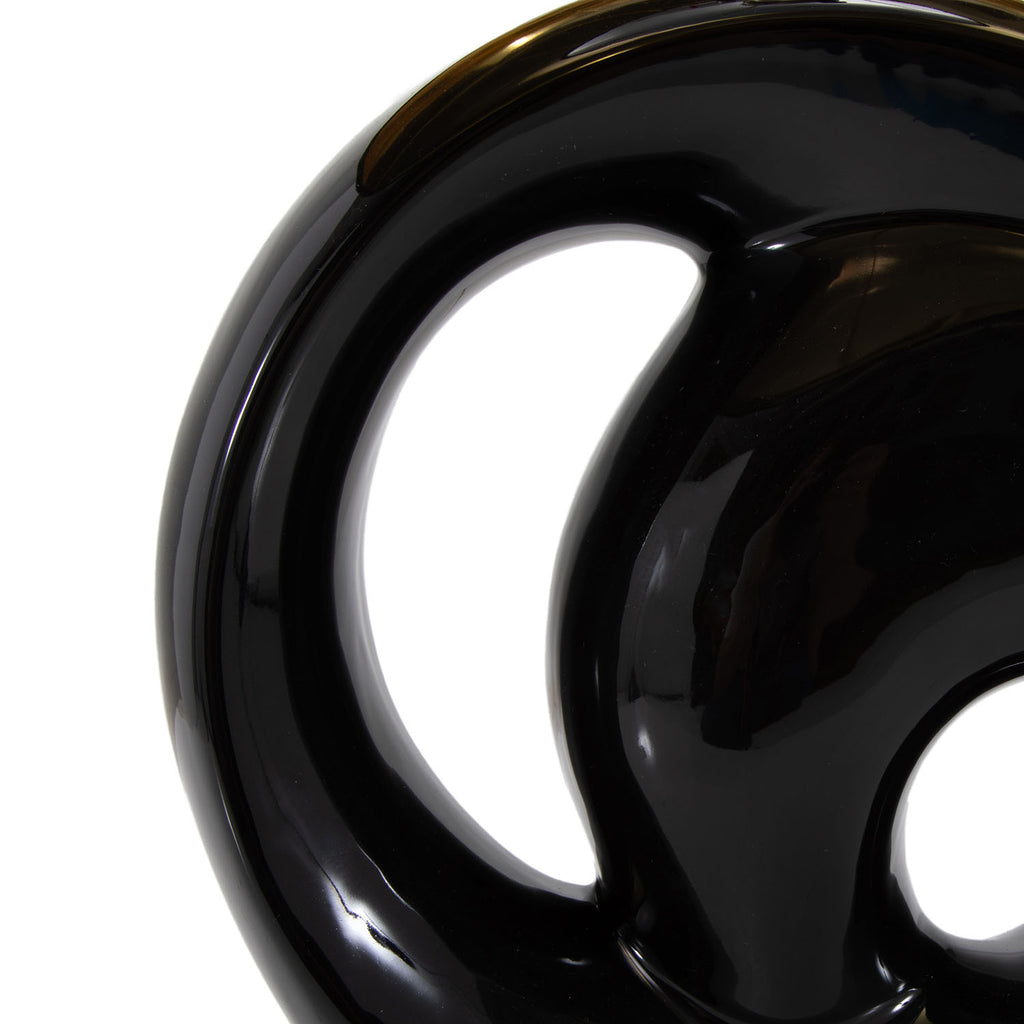 Black Glossy Art Deco Table Lamp