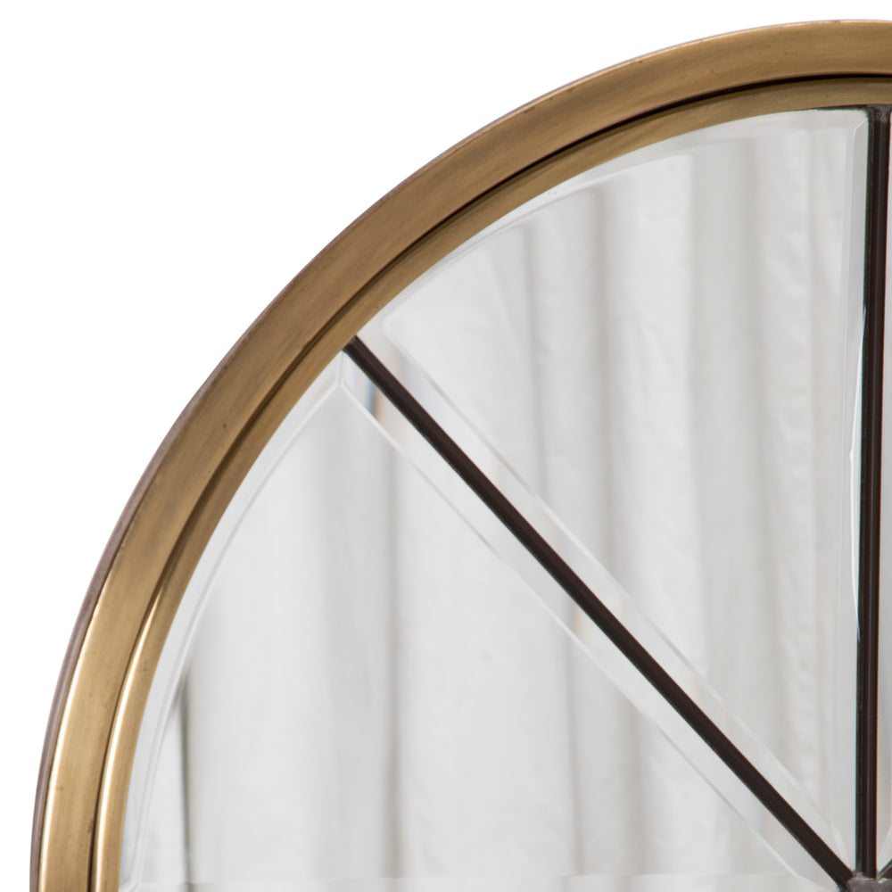 Gold Window Pane Wall Mirror