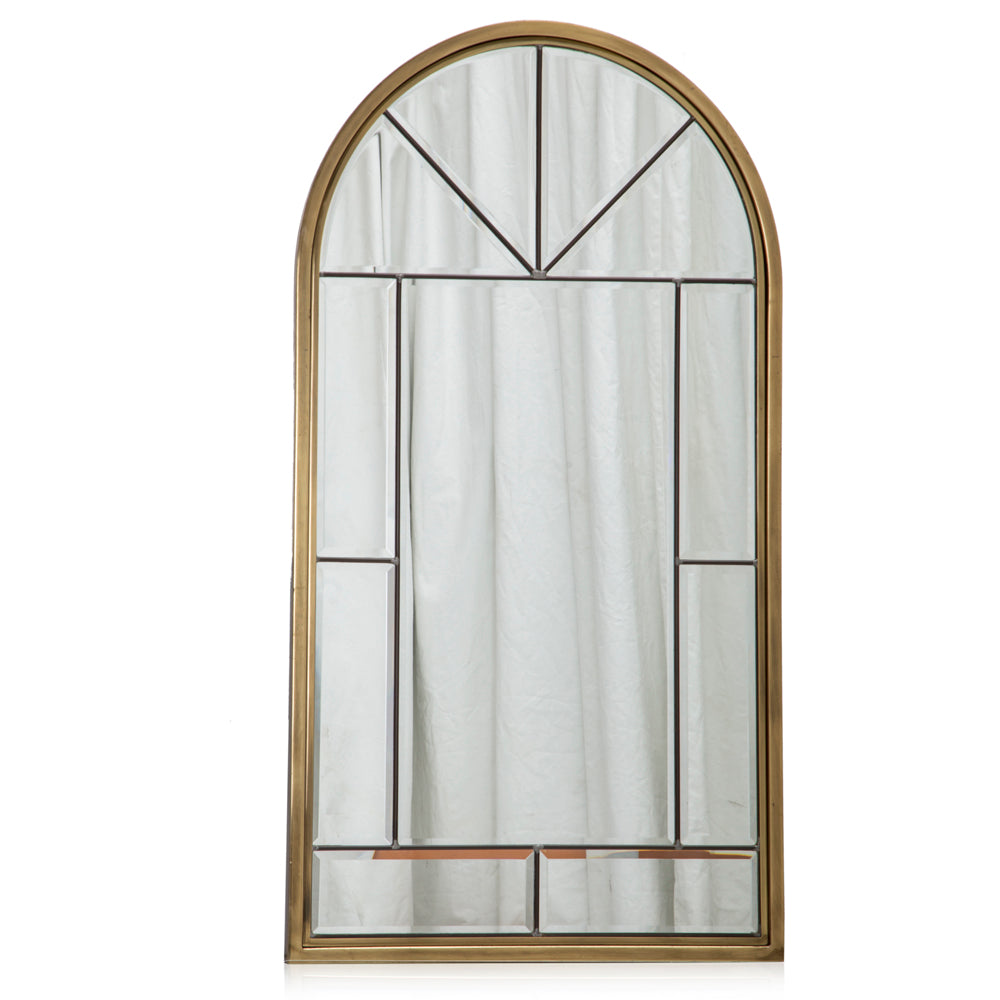 Gold Window Pane Wall Mirror