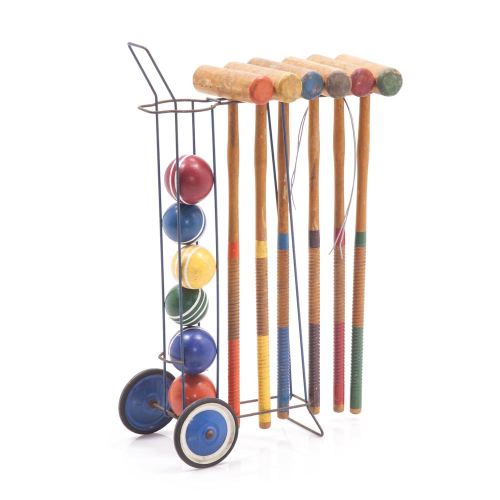 Croquet Set -Metal With Wheels