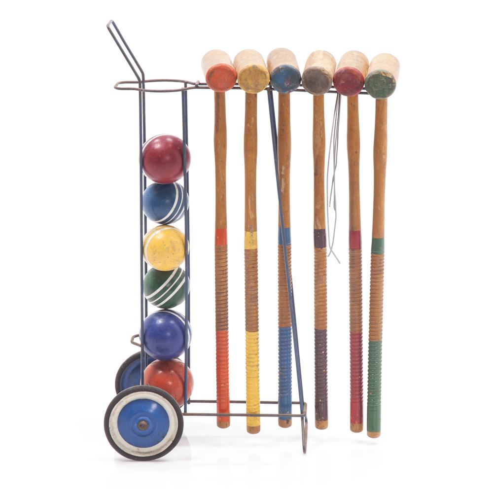 Croquet Set -Metal With Wheels