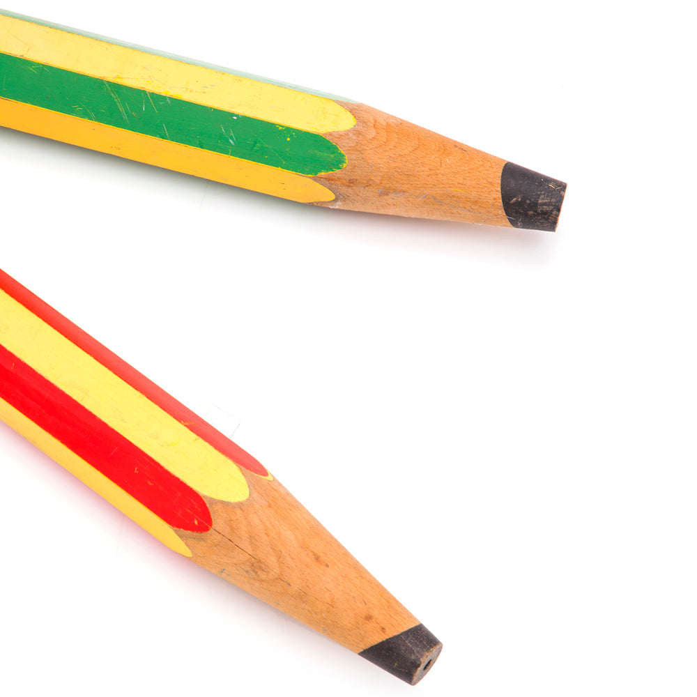 Multi Oversized Rainbow Pencils - Set of 4