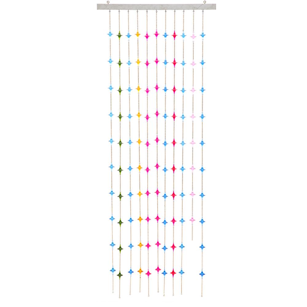 Rainbow Plastic Beaded Curtain