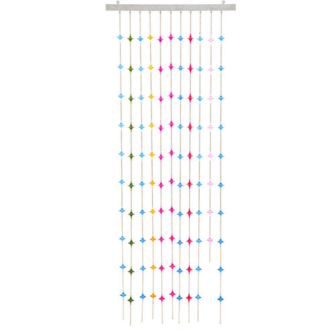 Rainbow Plastic Beaded Curtain