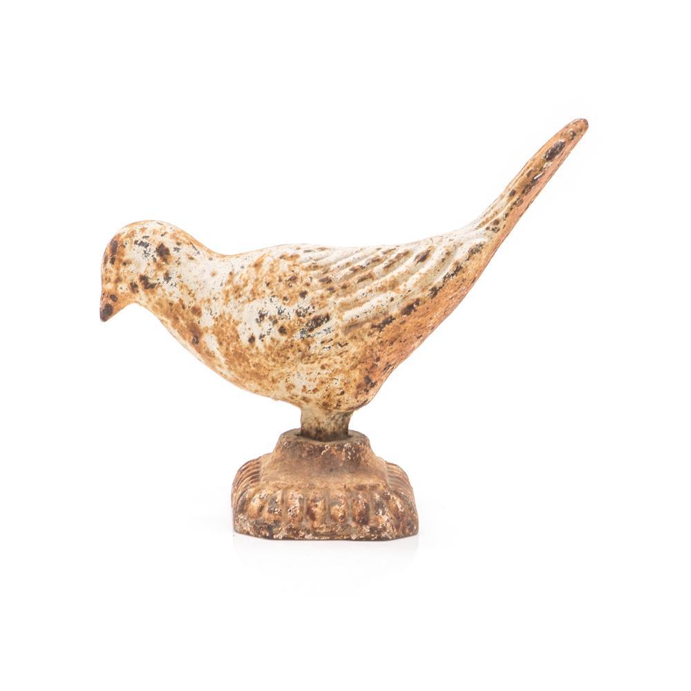 White Rustic Bird Sculpture Medium (A+D)