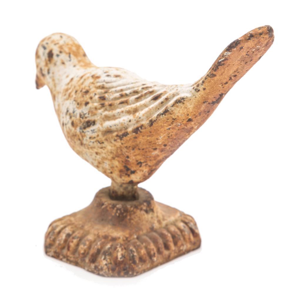 White Rustic Bird Sculpture Medium (A+D)