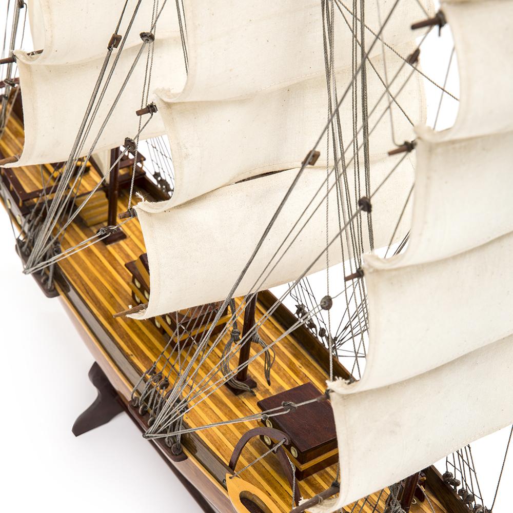 Wood Model Three-Mast Clipper Ship