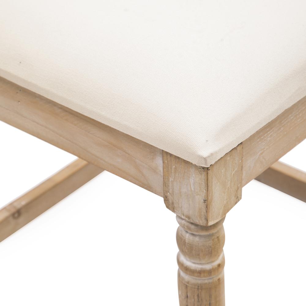 Farmhouse Upholstered Low Stool