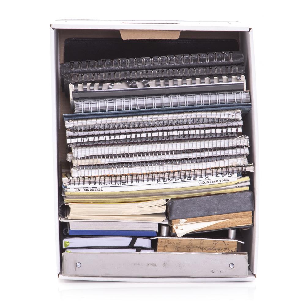 Box of Misc Notebooks