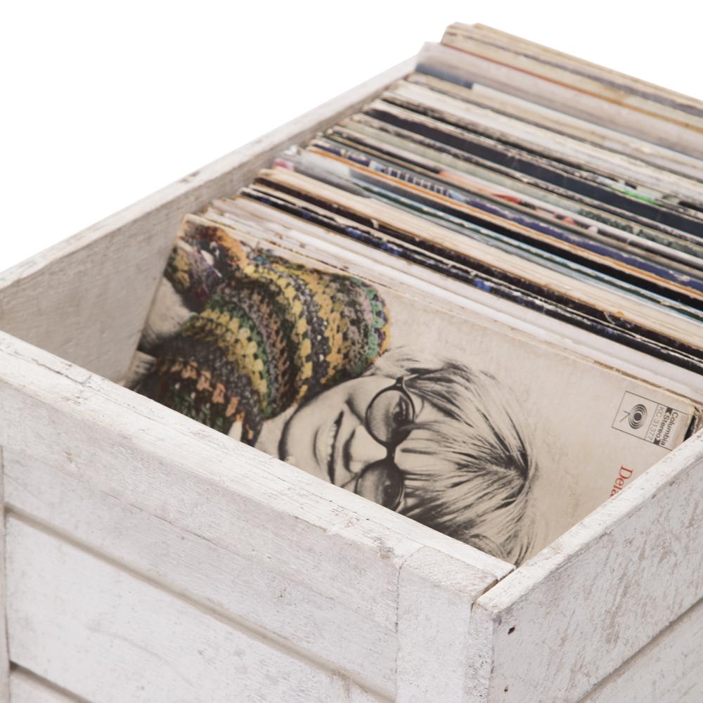 White Crate of Records