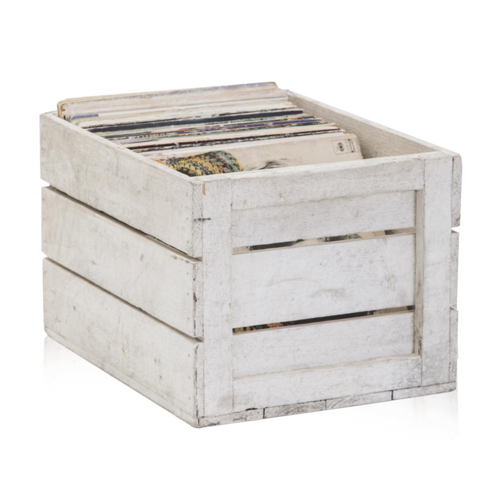 White Crate of Records