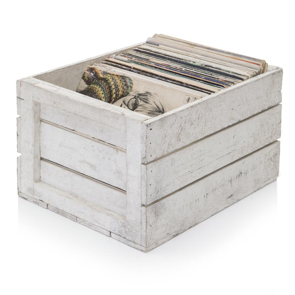 White Crate of Records