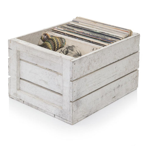 White Crate of Records