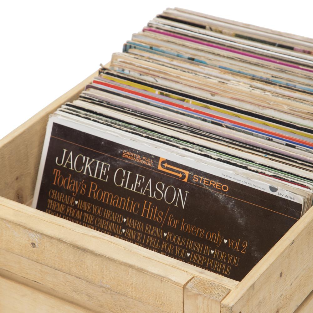 Wood Crate of Records