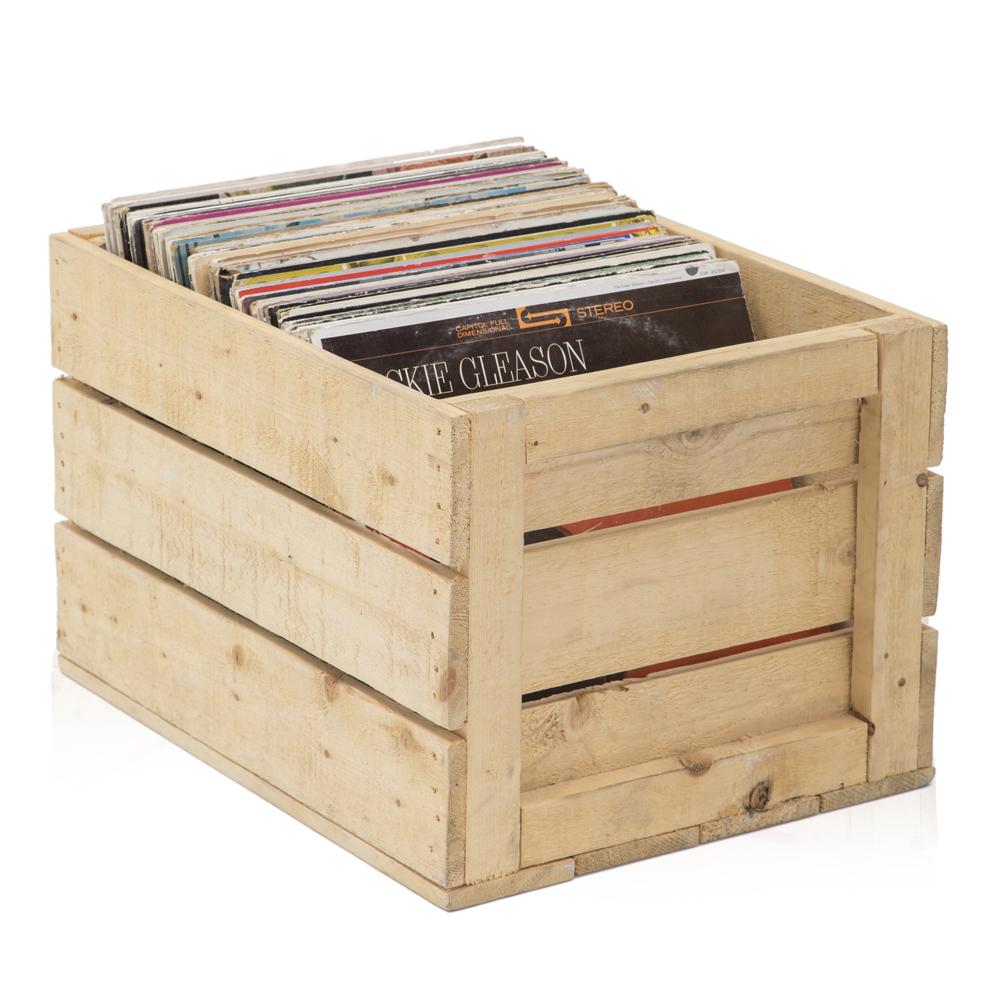 Wood Crate of Records