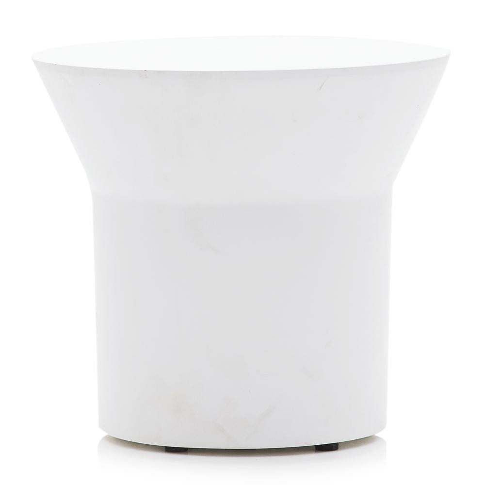 White Tapering Modern Side Table