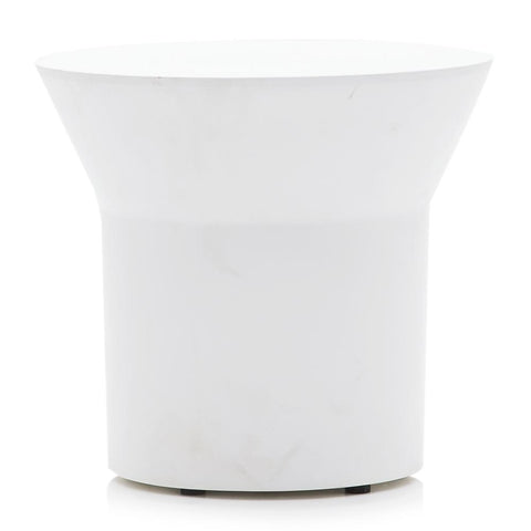 White Tapering Modern Side Table