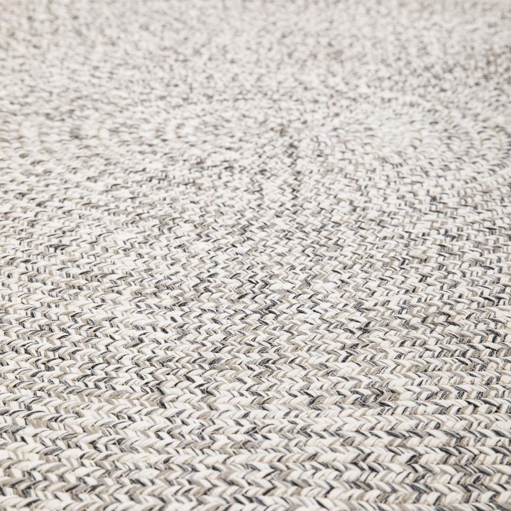 Round Grey Woven Rug
