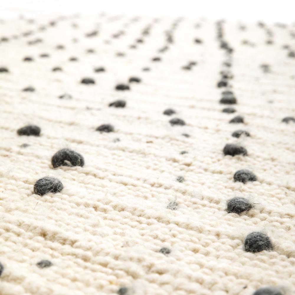 Modern Cream with Grey Dots Rug