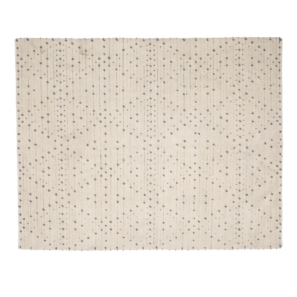 Modern Cream with Grey Dots Rug