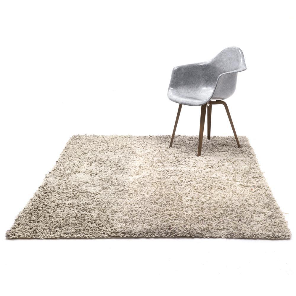 Cream Modern Shag Rug - small