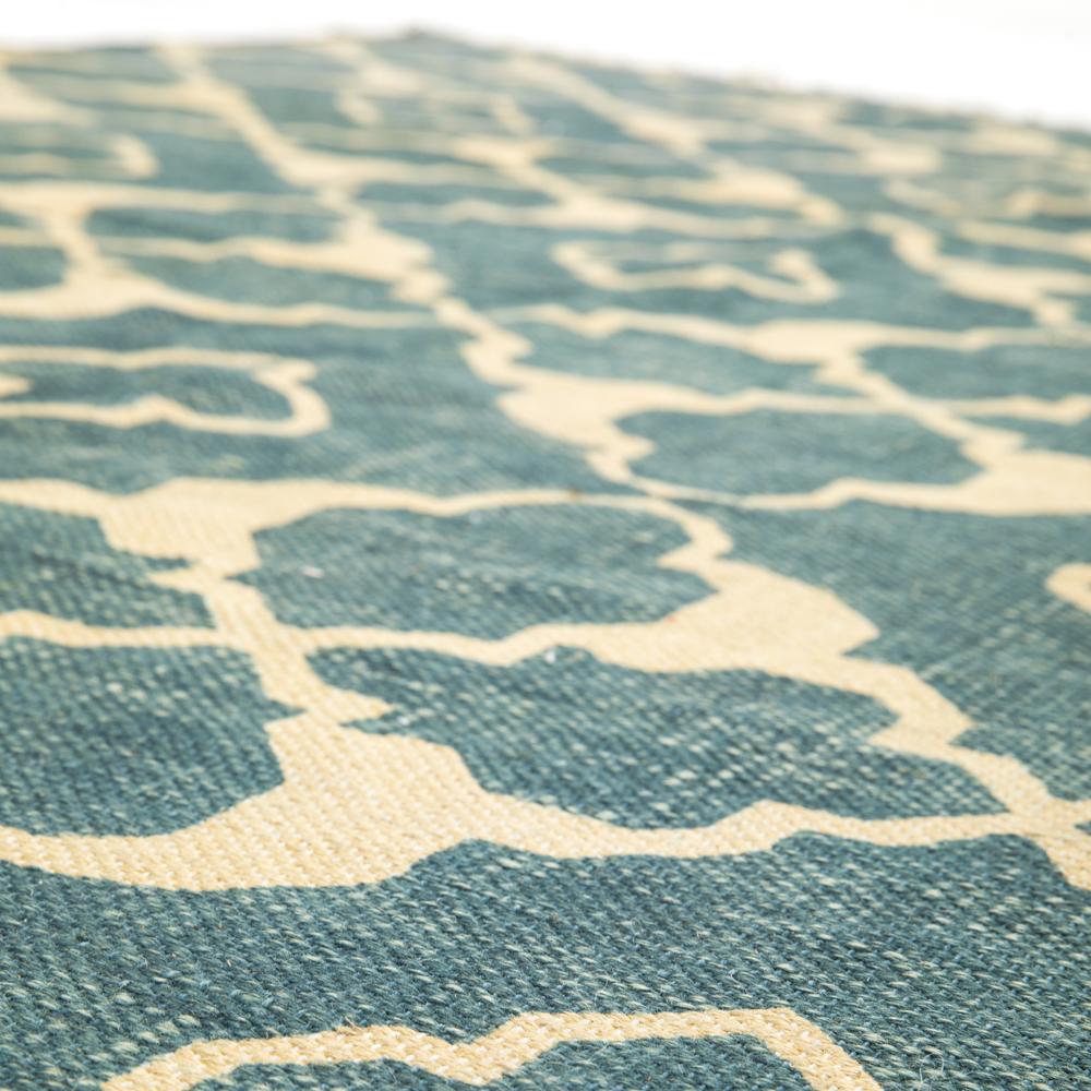 Graphic Indigo Patterned Rug