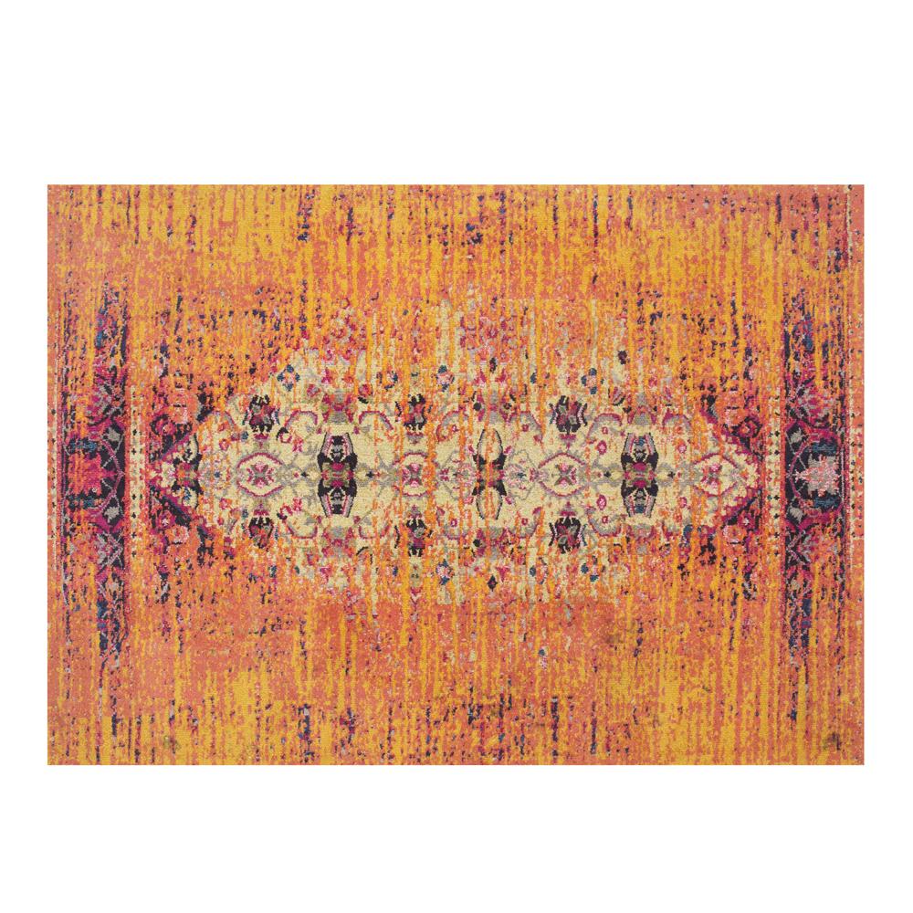 Orange Turkish Style Contemporary Rug