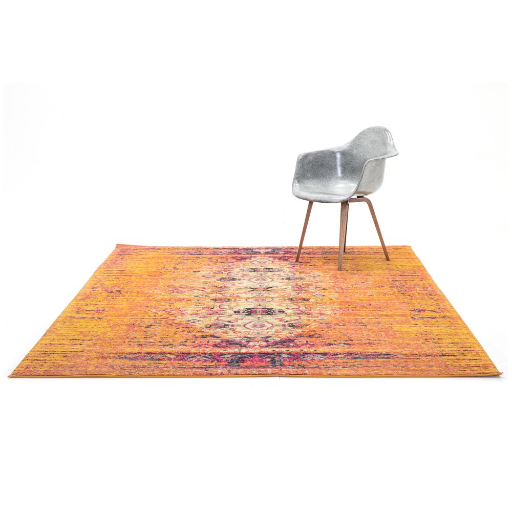 Orange Turkish Style Contemporary Rug