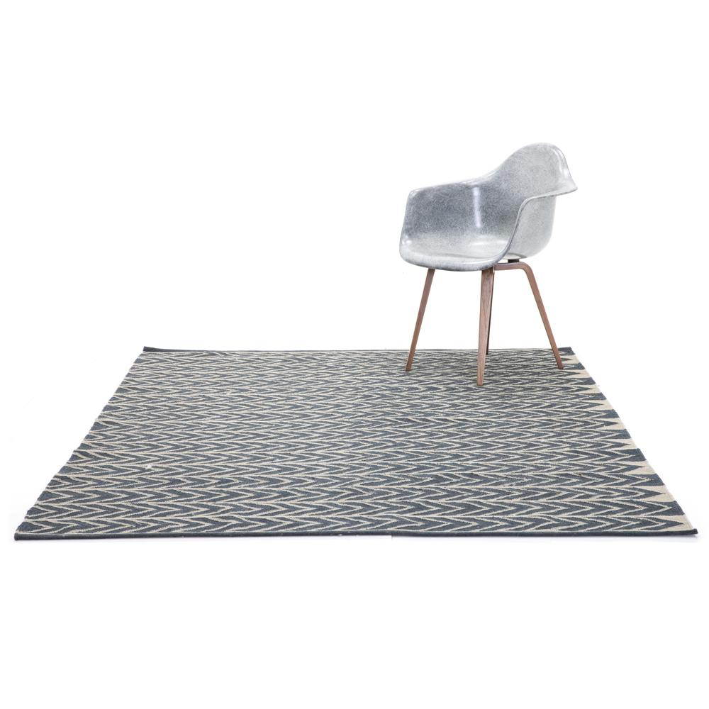 Indigo Neutral Chevron Rug