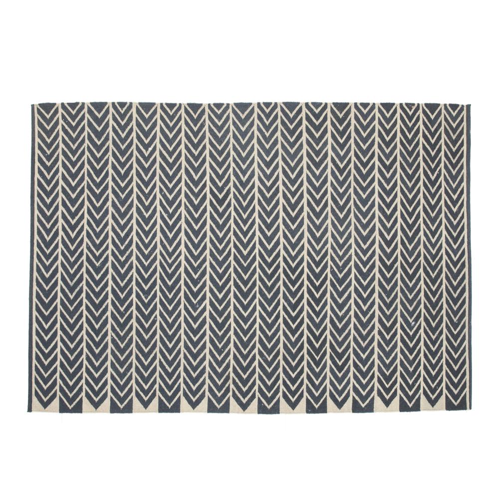 Indigo Neutral Chevron Rug