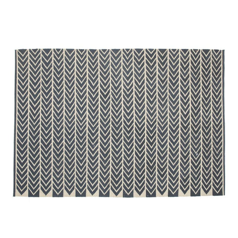 Indigo Neutral Chevron Rug