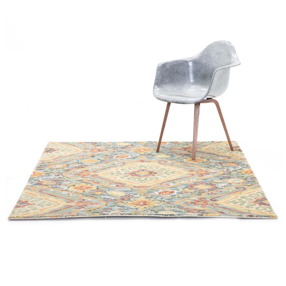Boho Colorful Diamond Swirl Pattern Rug